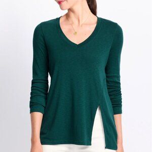 Threads 4 Thought Agatha Textured Slub Jersey Slit Long Sleeve XL NWOT